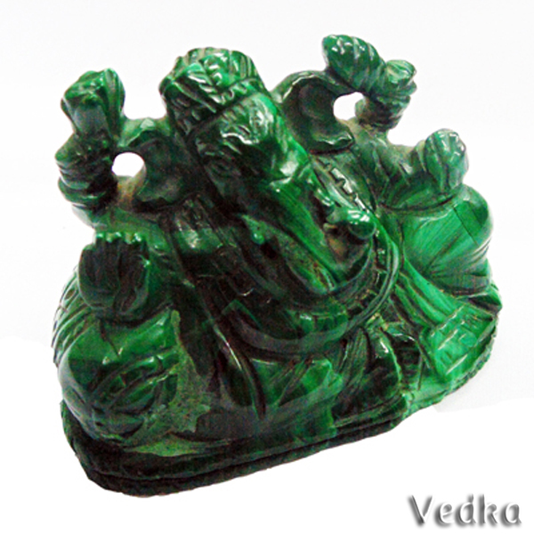 indian god Malachite Ganesh 