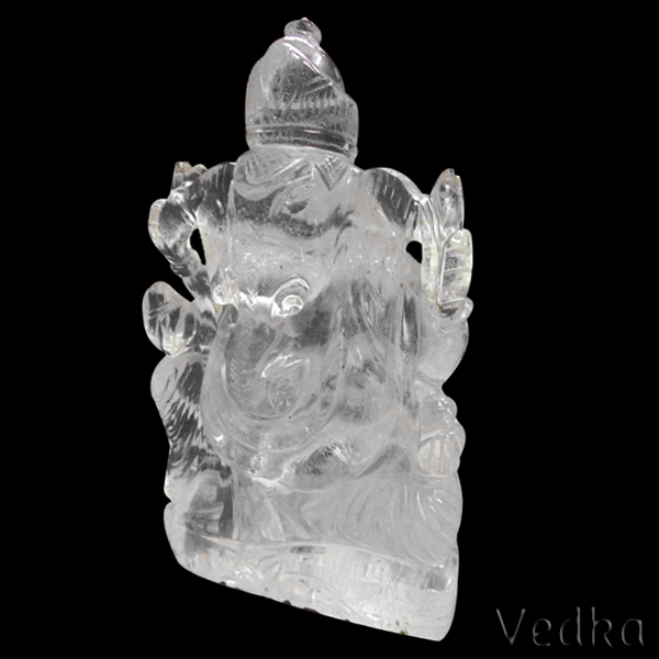 LORD GANESHA STATUE Clear Quaartz HIGH QUALITY Hindu Elephant God Lord Ganesh