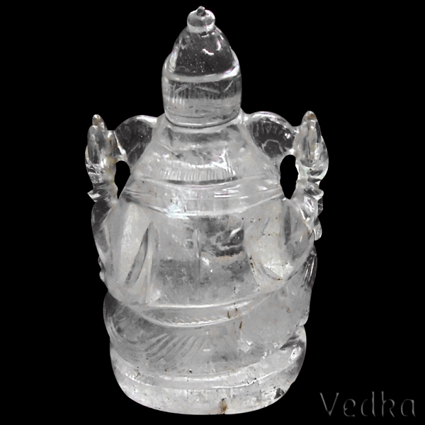 LORD GANESHA STATUE Clear Quaartz HIGH QUALITY Hindu Elephant God Lord Ganesh