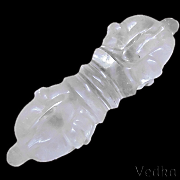 Tibetan Buddhism tool Carved Quartz Crystal  Dorje (Vajra) For meditation