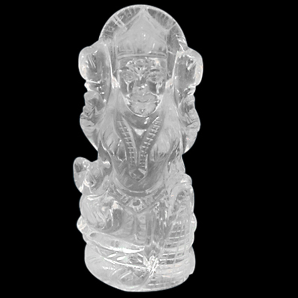 Hindu Goddess Laxmi Idol Carved Top Quality Clear Quartz Crystal Wealth Goddess Deity