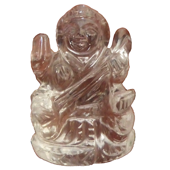 indian Crystal QuartZ statue Sarswati 