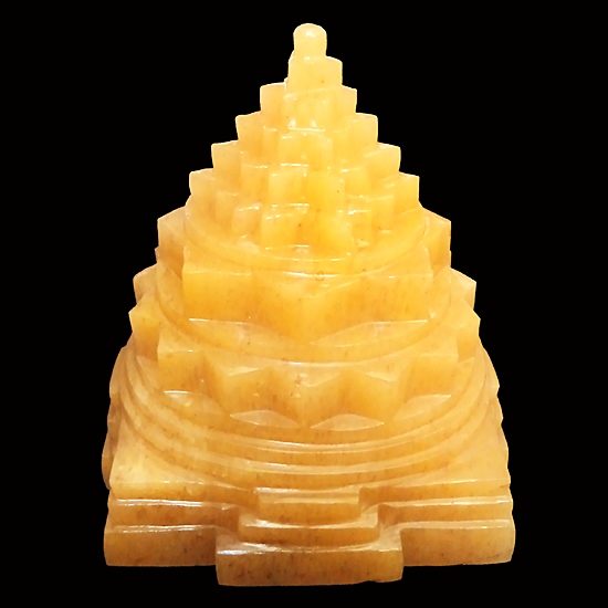 Yellow Aventurine Gemstone Sri Yantra