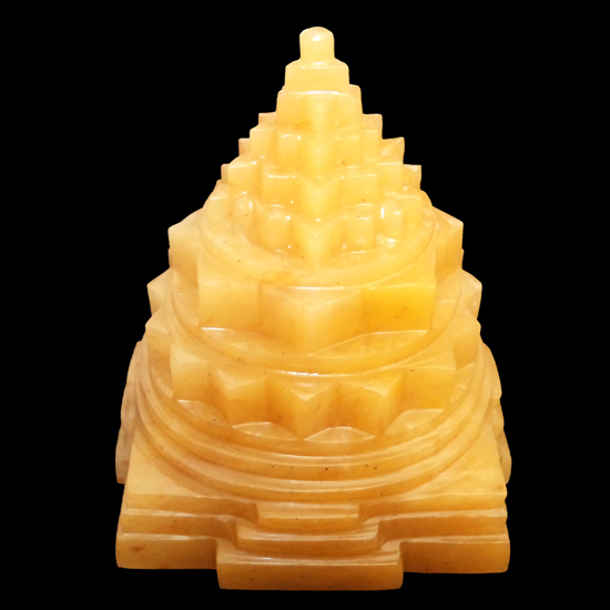 Yellow Aventurine Gemstone Sri Yantra