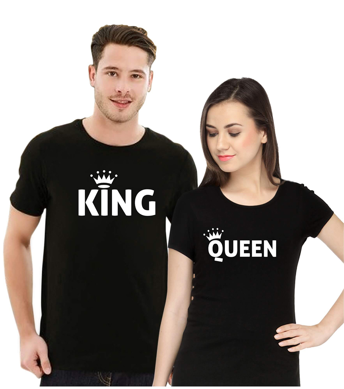 King & Queen Couple T Shirt By Cottvalley