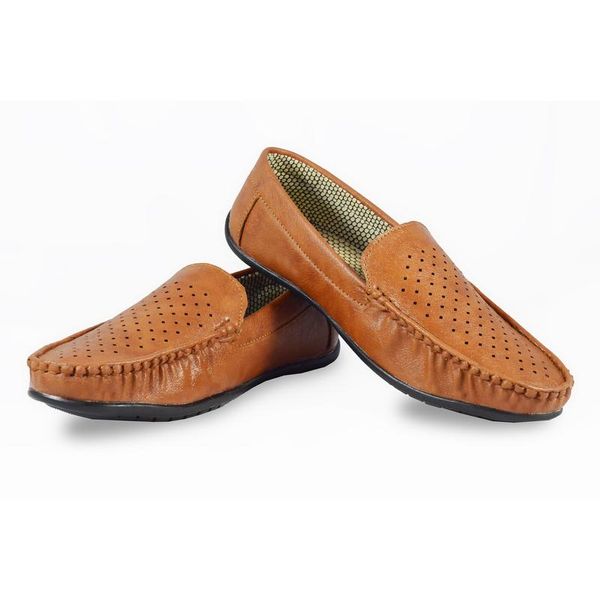 Half Dotted Men Synthetic Leather Loafer