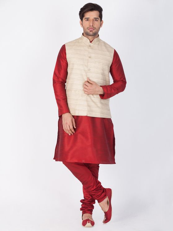 Solid Straight Kurta Payjama With Jacket